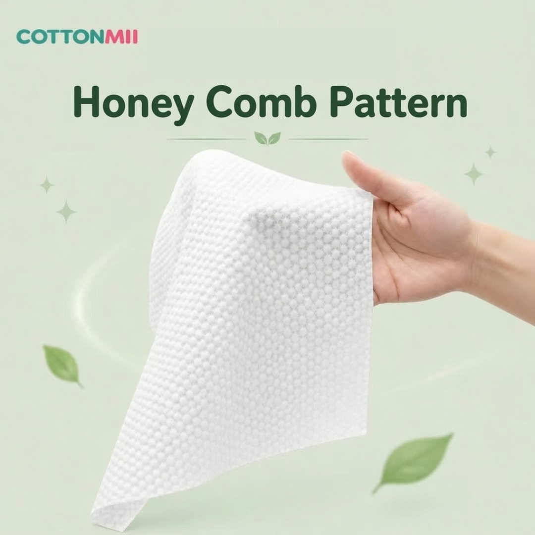 Tekstur 3D Honey Comb Pattern pada tisu COTTONMII